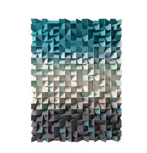 JZ Modern Handmade Wood Carved Mosaic Artwork 3D Abstract Geometric Design Wall Painting Home Decor Wood Wall Art JZ Modern Handmade Wood Carved Mosaic Artwork 3D Abstract Geometric Design Wall Painting Home Decor Wood Wall Art