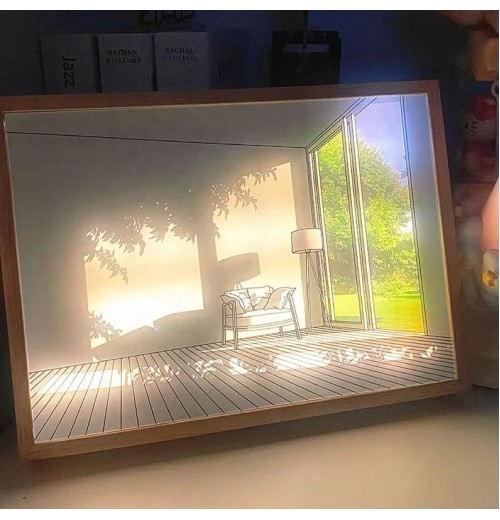 Light Art Painting Elegant Glow LED Illuminated Painting Light Photo Frame Wall Bedroom Living Room Home Decor, LED Glowing Light Art Painting Elegant Glow LED Illuminated Painting Light Photo Frame Wall Bedroom Living Room Home Decor, LED Glowing
