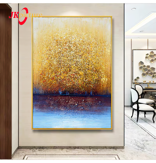 Home Decor 100% Hand Painted Wall Art Modern Oil Picture On Canvas Gold handmade abstract oil painting Home Decor 100% Hand Painted Wall Art Modern Oil Picture On Canvas Gold handmade abstract oil painting