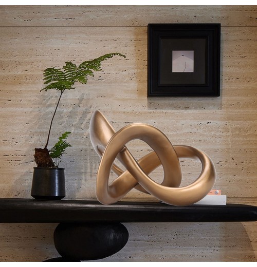 Luxury Wholesale Antique Color Resin Decorative Knot Vintage Sculpture Decorative Items For Office and Home Interior Decor
